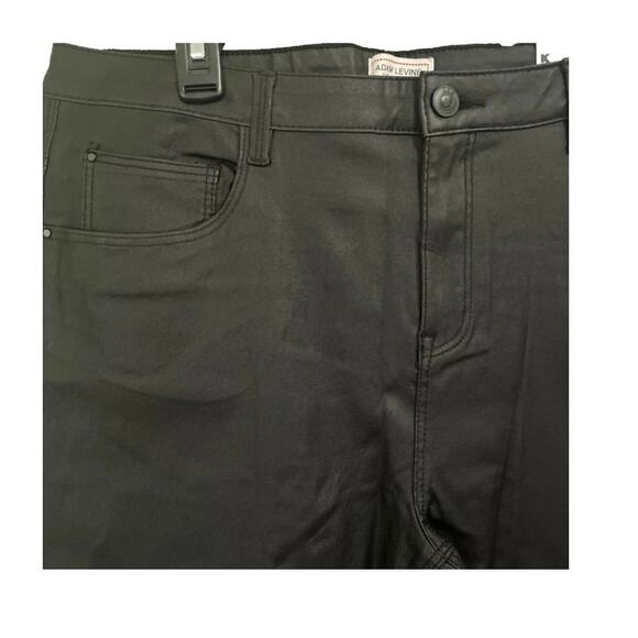 Adam Levine Vegan Leather Skinny Fit Pants Matte Black Junior 17 34x29 Essential - Picture 1 of 4